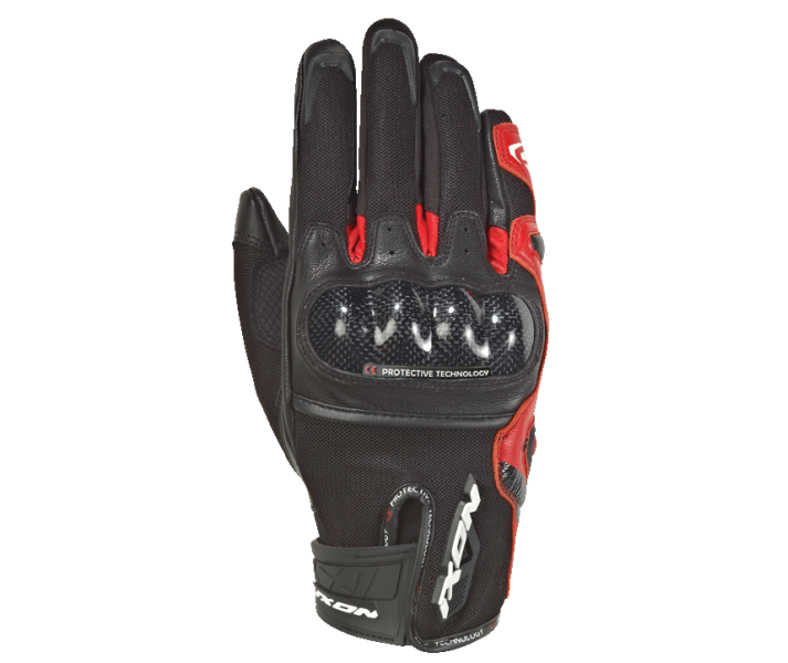 Guantes Ixon Rs Rise Air Negro/Rojo