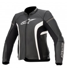 Chaqueta Alpinestars Stella Kira V2 Leather Negro Blanco |3112021-12|