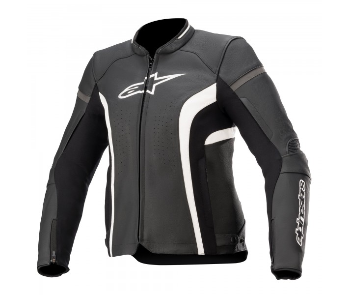 Chaqueta Alpinestars Stella Kira V2 Leather Negro Blanco |3112021-12|