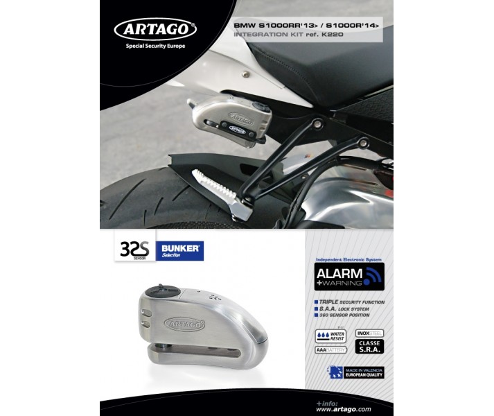 Soporte para candado Artago Kit Integracion 32 Bmw S1000Rr 13 Ref K220