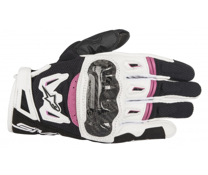 Guantes de Piel Alpinestars Stella Smx-2 Ac V2 Blanco Fucsia |3517717-1239|