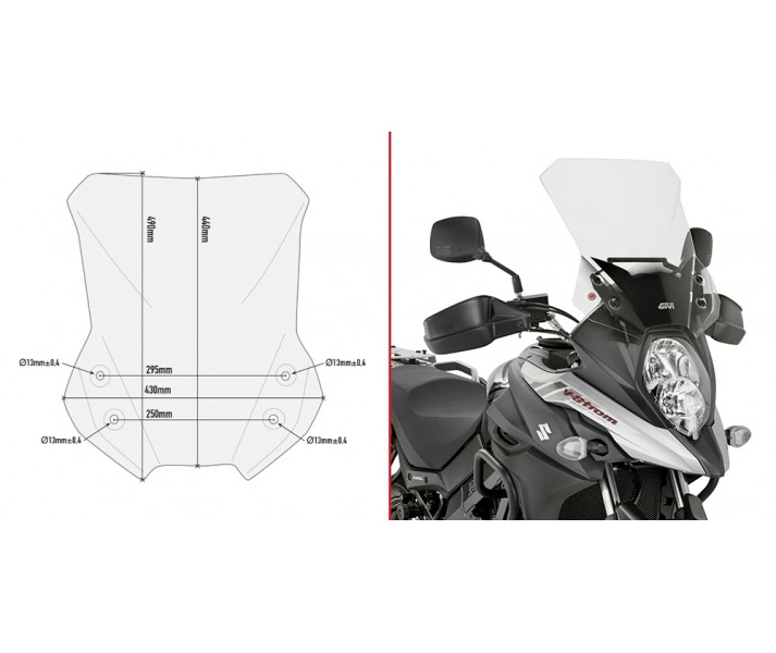 Cúpula Givi Completa Para Suzuki Dlv Strom 650 17
