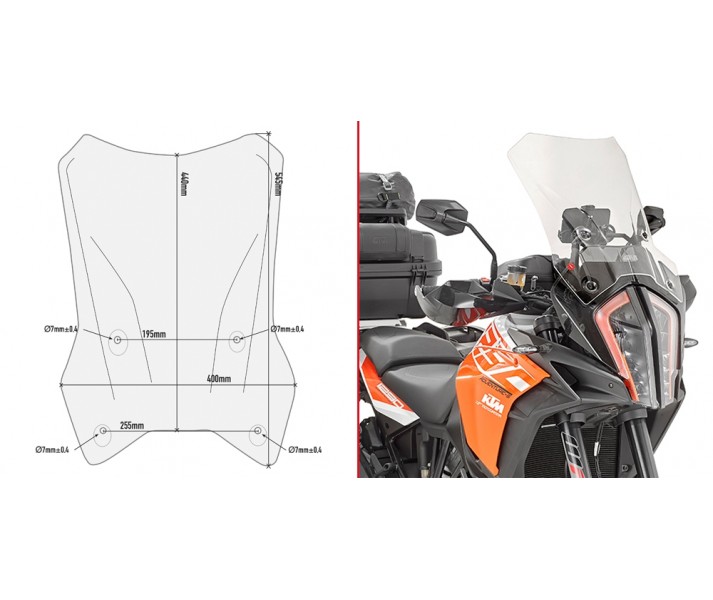Cúpula Givi Completa Para Ktm Super Adv S 1290 17