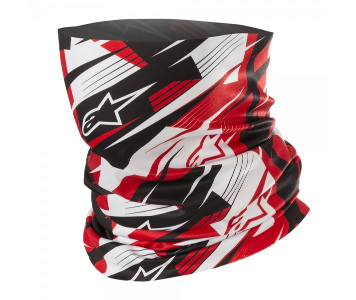 Braga Alpinestars Blurred Neck Tube Negro Blanco Rojo|4759019-123|