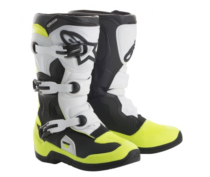 Botas Motocross Infantil Alpinestars Tech 3S Youth Negro Blanco Amarillo Fluo |2014018-125|