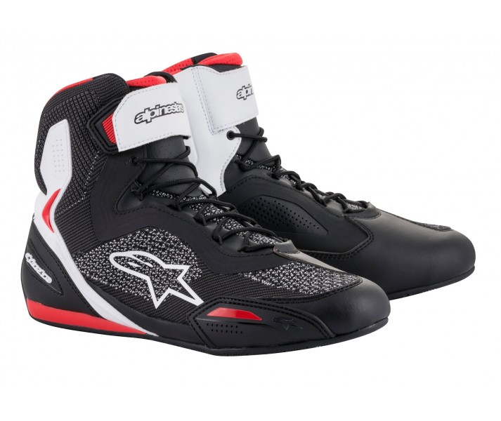 Zapatillas Alpinestars Faster-3 Rideknit Negro Blanco Rojo |2510319-123|