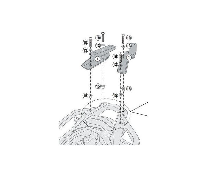 Kit Givi Montaje Soporte Maleta Posterior c¡CRF1000L Africa Twin | SR1162 |