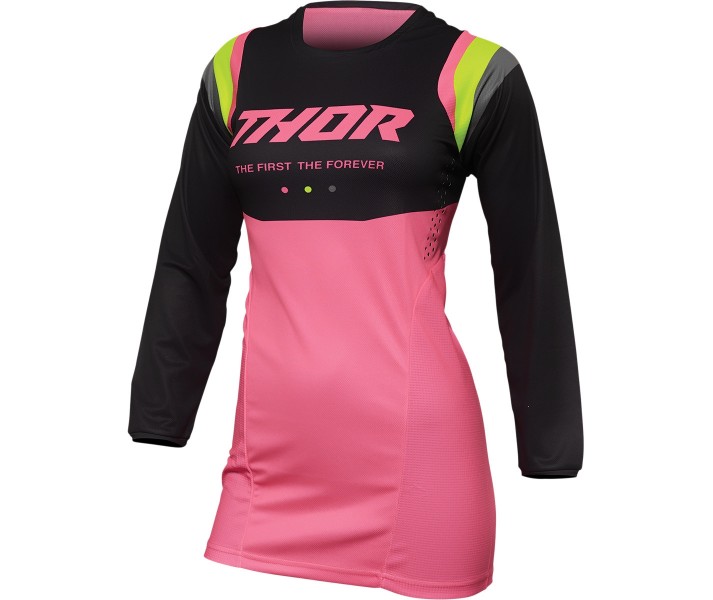 Camiseta Thor Mujer Pulse Rev Charcoal Rosa Fluor |29110237|