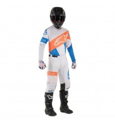 Pantalones Alpinestars Racer Tech Atomic Pants Cool Gris Mid Azul Naranja Fluor