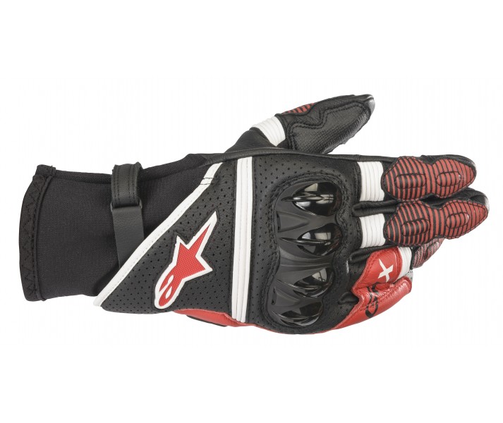 Guantes Alpinestars Gp X V2 Gloves Negro Blanco Brillo Rojo |3567219-1304|