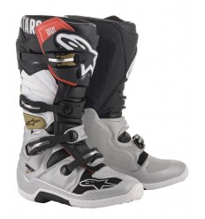 Botas motocross Alpinestars tech 7 negro plata blanco oro |2012014-1829|