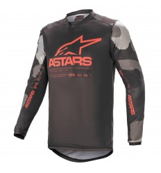 Camiseta Alpinestars Racer Tactical Gris Camo Rojo |3761221-9133|