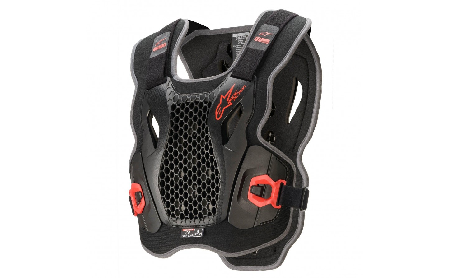 Peto Integral Alpinestars Bionic Action V2 - Gris/Negro/Amarillo Flúor