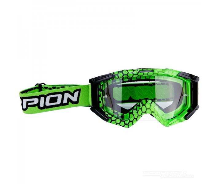 Máscara Motocross Scorpion Neon Verde-Negro E16