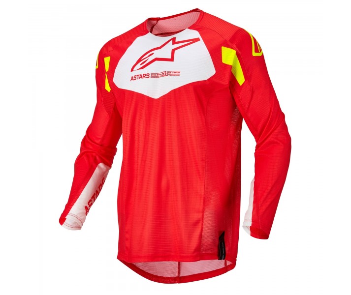 Camiseta Alpinestars Techstar Factory Rojo Blanco |3761022-3025|
