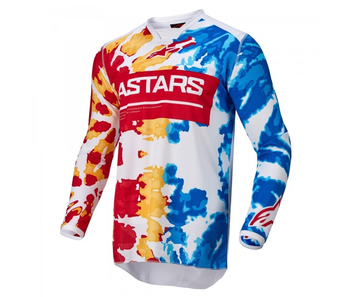 Camiseta Alpinestars Racer Squad Blanco Rojo Amarillo |3762022-2357|