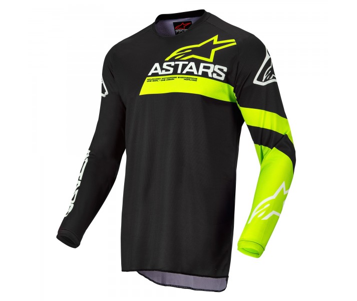 Camiseta Alpinestars Fluid Chaser Negro Amarillo Fluor |3762422-155|