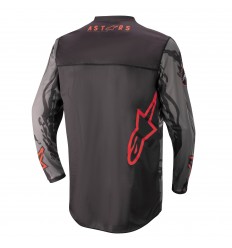 Camiseta Infantil Alpinestars Racer Factory Negro Gris Rojo |3771222-1223|
