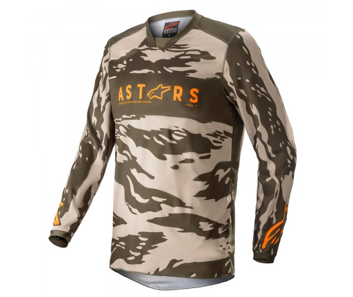 Camiseta Infantil Alpinestars Racer Factory Military Sand |3771222-6840|