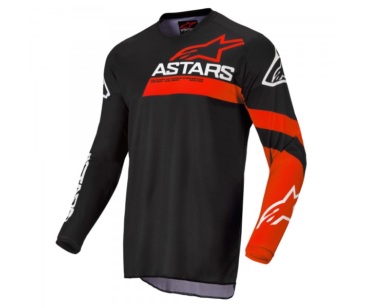 Camiseta Infantil Alpinestars Racer Chaser Negro Rojo |3772422-1303|