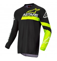 Camiseta Infantil Alpinestars Racer Chaser Negro Amarillo |3772422-155|