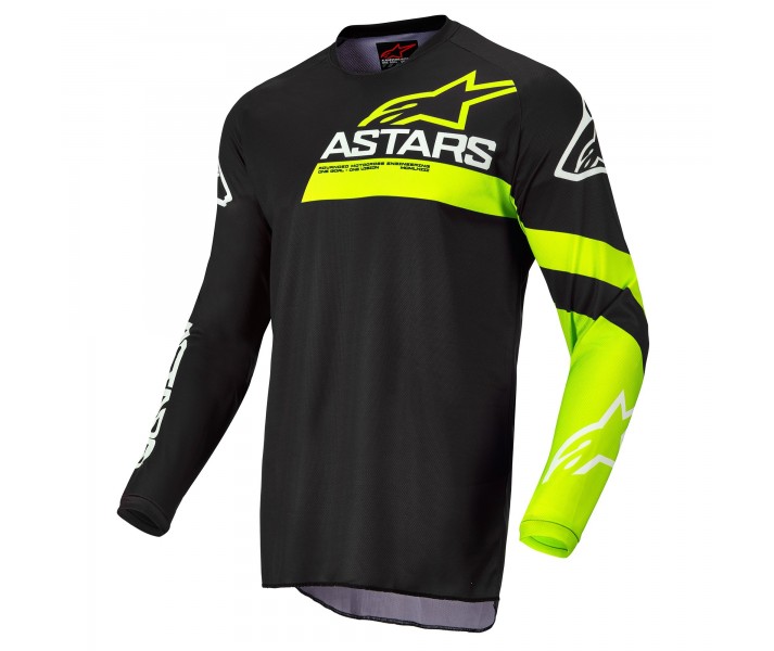 Camiseta Infantil Alpinestars Racer Chaser Negro Amarillo |3772422-155|
