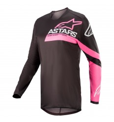 Camiseta Mujer Alpinestars Stella Fluid Chaser Negro Rosa |3782422-1390|