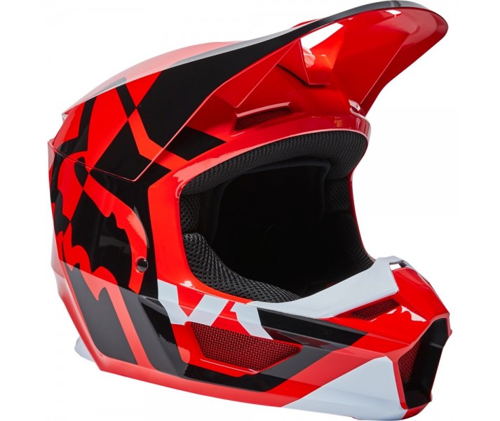 Casco Fox Infantil V1 Lux Rojo Fluor |28356-110|