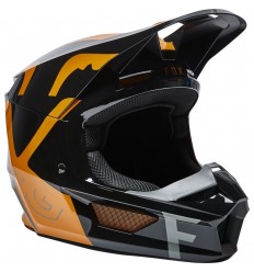 Casco Fox Infantil V1 Skew Negro Oro |28358-595|