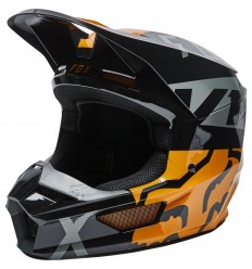 Casco Fox Infantil V1 Skew Negro Oro |28358-595|