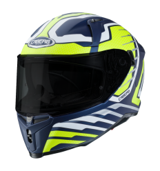 Casco Caberg Integral Avalon Forge Mate Azul Blanco Amarillo Fluo |34900