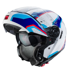 Casco Caberg Abatibles Blanco Azul Luz Azul Rojo |34903224|