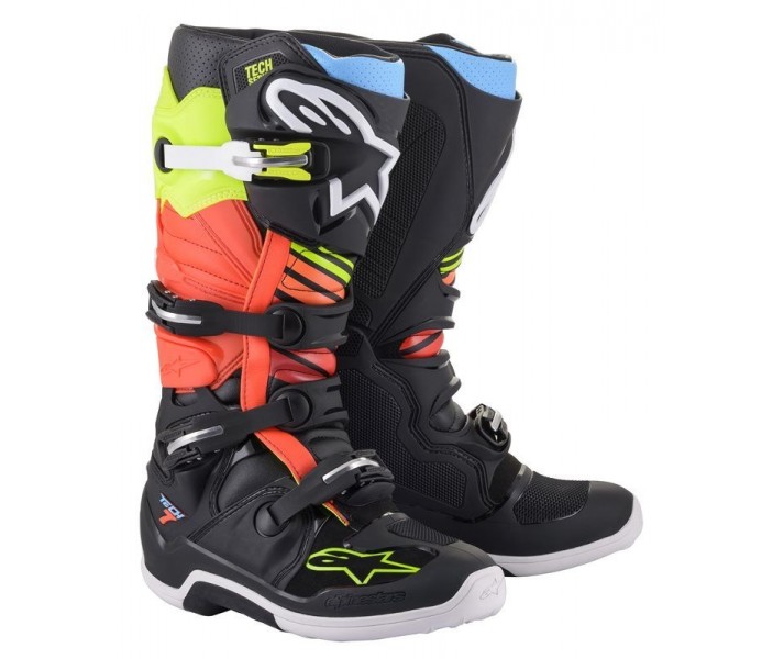 Botas Alpinestars Tech 7 Negro Amarillo Rojo |2012014-1538|