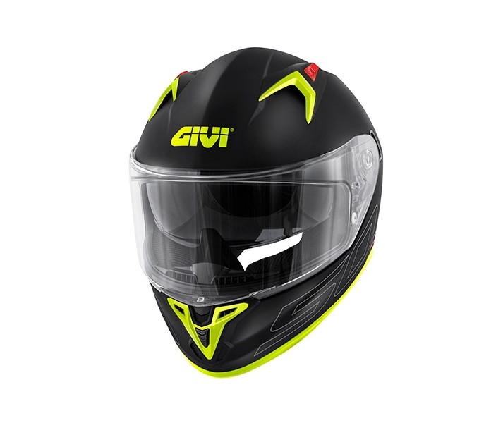 Casco Givi Integral 509 Solid Negro Titanio Amarillo |H509BBCYL54|