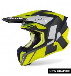 Casco Airoh Twist 2.0 Lift Amarillo Azul Mate |TW2LF31|