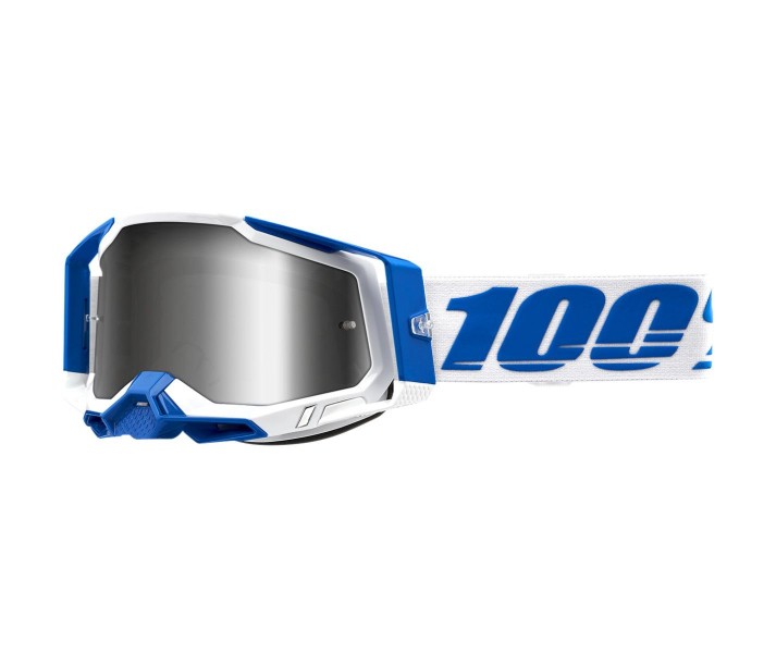 Máscara 100% Racecraft 2 Isola SIL Blanco Azul |26013082|