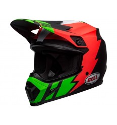 Casco Bell Mix-9 Strike Rojo Verde Negro |7110394|