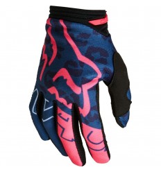 Guantes Mujer Fox 180 Skew Azul Rosa |28178-203|