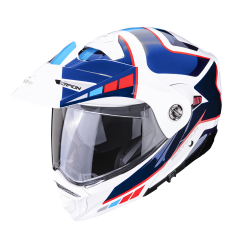 Casco Scorpion ADX 2 CAMINO Perla Blanco Azul Rojo |89-399-236-02|