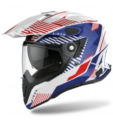 CASCO AIROH COMMANDER BOOST BLANCO AZUL BRILLO |PAI10A13111O&|