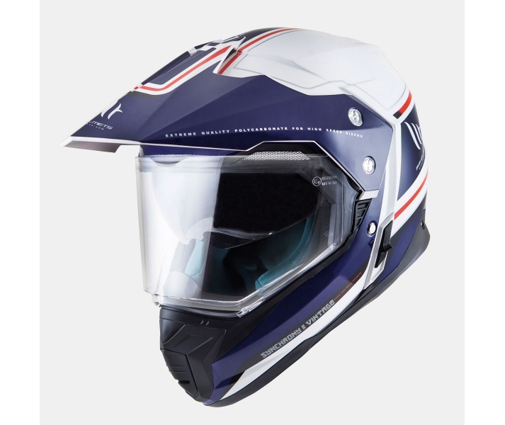 Casco MT Synchrony Duo Sport Vintage Blanco Perla/Azul/Rojo Brillo |10852153|