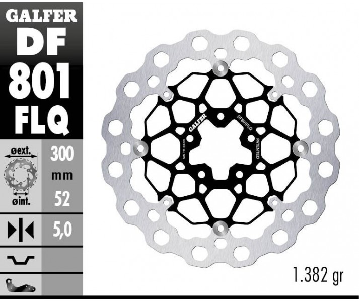 Disco de freno Cubiq GALFER SYSTEMS /17104112/