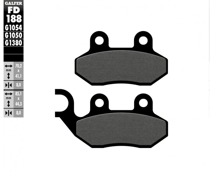 Pastillas de freno orgánica GALFER SYSTEMS /17200667/