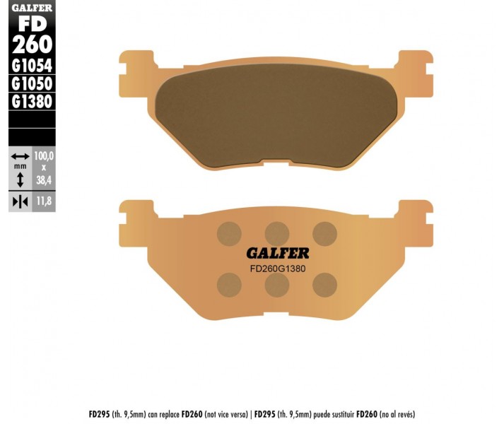 Pastillas de freno sinterizadas HH GALFER SYSTEMS /17213047/