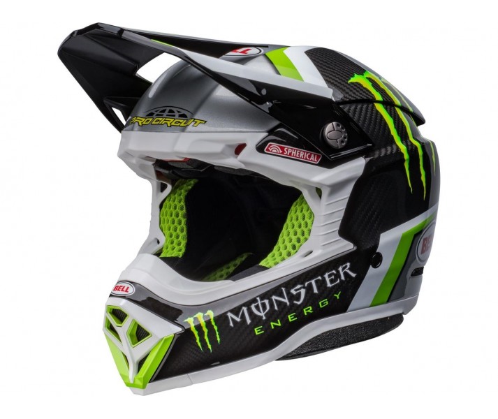 Casco Bell Moto-10 Spherical Pro Circuit Replica Negro Blanco Verde |80000248906