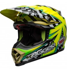 Casco Bell Moto-9 Flex Tagger Mayhem Verde Negro Blanco |801101230471|