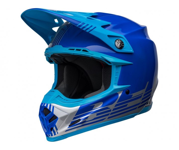 Casco Bell Moto-9 Mips Louver Gris Azul |800002470768|