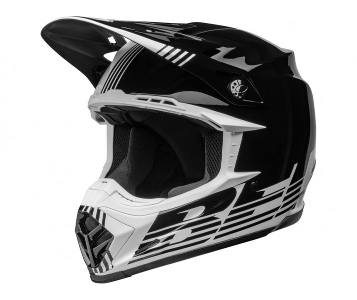 Casco Bell Moto-9 Mips Louver Negro Blanco |800002460268|