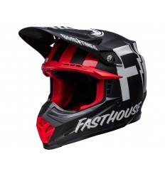 Casco Bell Moto-9S Flex Fasthouse Negro Mate Blanco |800002420268|