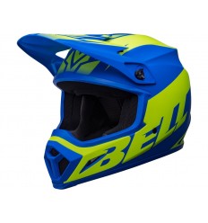 Casco Bell Mx-9 Mips Disrupt Azul Mate Amarillo |800002390568|